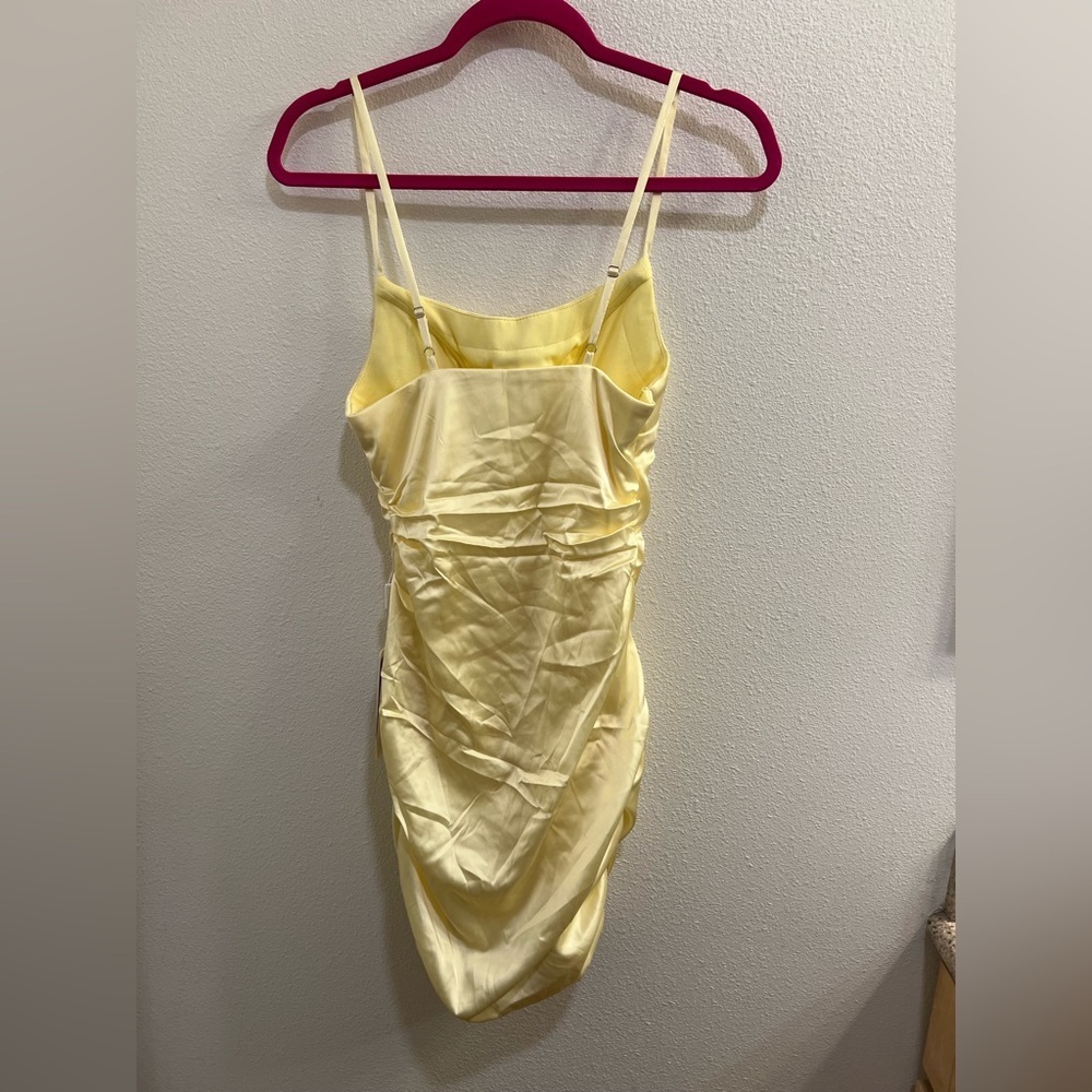 NWT stacees butter yellow mini dress - Picture 2 of 4
